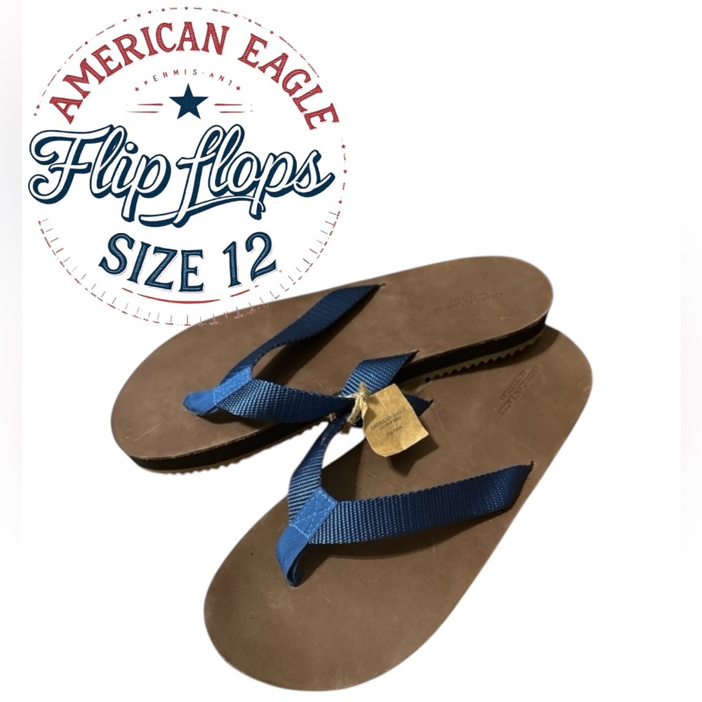 🦅 vintage American Eagle men’s flip flops size 12  NWT